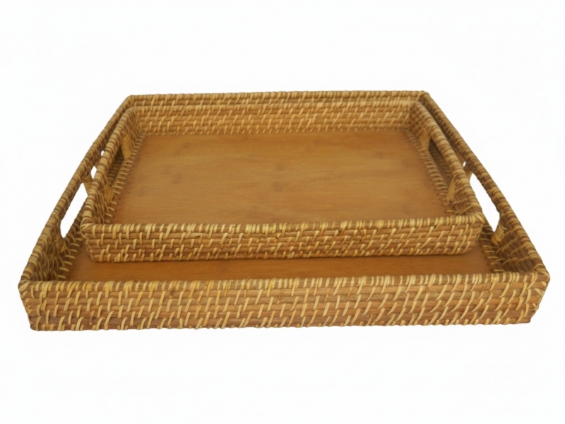 Vietnam eco-friendly rattan tray